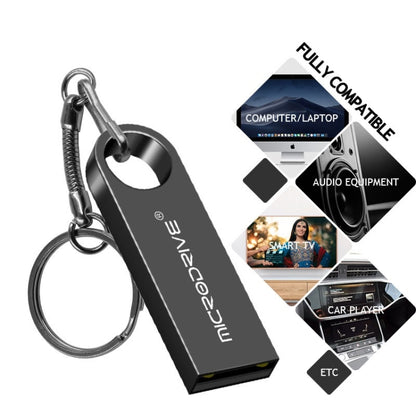 MicroDrive 32GB USB 2.0 Metal Waterproof High Speed U Disk(Black) - USB Flash Drives by MicroDrive | Online Shopping UK | buy2fix