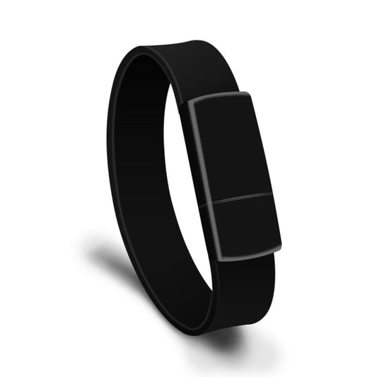 MicroDrive 16GB USB 2.0 Fashion Bracelet Wristband U Disk (Black) - USB Flash Drives by MicroDrive | Online Shopping UK | buy2fix